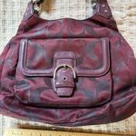 Coach  Hobo Burgundy gold  Shoulder Bag Photo 1