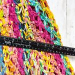 Vtg Sandy Starkman Jacket Women Size Large Multi Woven Ribbon Open Front Fringe Photo 3