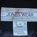 Jones Wear Black Faux Leather Trim Around Edges With Shoulder pads Sz 12… Photo 13