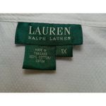 Ralph Lauren women shirts-blouses/ruffle-trim-cotton White Size 1X Photo 6