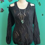 Paper Crane cold shoulder crochet style sweater Photo 0