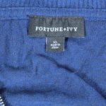 Fortune + Ivy Blue High Neck 1/2 Zip Lightweight Pullover Sweater XL Photo 4