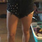 Etsy Black Studded Jean Shorts Photo 0