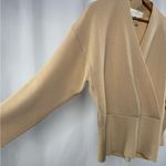 Escada Merino Wool V Neck Sweater in Tan Size Large Photo 1