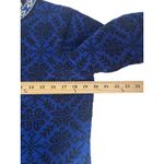 L.L. Bean Vintage Women's Medium Fair Isle Winter‎ Blue Knit Sweater Winter Black Photo 6
