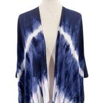 Fifteen Twenty  Navy Blue Tie Dye Rayon Kimono Cardigan Size Small Photo 2