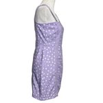 Solid & Striped  Polka Dot Mini Dress Women’s Small Purple Sleeveless Fitted Photo 2