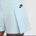 Nike Tech Fleece High Waist 3” Pleated Shorts Size XL Ice Blue NEW Photo 8
