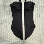 Attention Y2K Swimsuit Womens M Black One Piece Halter Padded Cups Bead Accents‎ Size M Photo 6