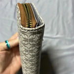 Fossil Zip Around Wallet Y2K 90's Travel Casual Functional Neutral Brown Tan Photo 3