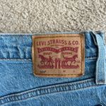 Levi's Strauss Medium Wash Blue High Rise Cut Off Denim Shorts Womens Size W25 Photo 4