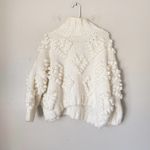 Chicwish Knit Your Love Heart Pom Turtleneck Sweater in White Photo 3