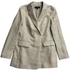 Talbots  Petite Double Breasted Blazer‎ Jacket Sz 2P Beige Long Sleeve Work Photo 5