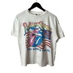 H&M The Rolling Stone Steel Wheels Tour T Shirt Womens White Small S Single Band Photo 0