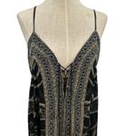 Camilla  Lace Up Front Dress Maxi Under A Full Moon Print Black Size Small Photo 3
