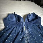 Cacique Babydoll Chemise Lingerie Blue Polka Dots Lined 26 / 28 Lined Underwire Photo 4