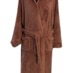 L.L Bean Women’s Robe Large Hooded Wicked Plush Pink Photo 0