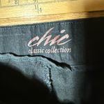 Chic Black Stretch Denim Capri Pants SZ 18 Pull On Classic Casual Vacation Photo 2