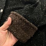 Vtg.‎ REI Fleece Cardigan Jacket Coat Womens Large Black Button Up Pouch Pockets Photo 4