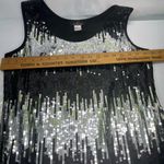 PINK COLLECTION SEQUINS DRESS L BLACK/SILVER PREOWNED Black Size L Photo 2