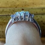 Natural Ethiopian Opal Tanzanite Sterling Silver Ring Size 10 Photo 1