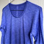 Lululemon On The Run Long Sleeve T Shirt Heathered Sapphire Blue Photo 1