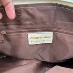 Americana by Sharif Woven Tote Bag Purse Handbag Beige Gold Accents Tan Photo 5