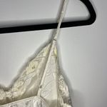 Victoria's Secret Vintage Gold label Victoria Secret Ivory Floral Lace Slip Rompe Lingerie Medium Photo 9
