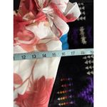 Speechless White/Pink Sheer Floral Chiffon Cowl Neck Bow Lined Dress Size 7 Photo 7