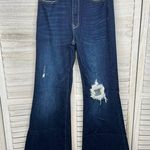 PETRA 153 Distressed Mid Rise Stretch Flare Jeans Photo 0