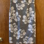 Betsey Johnson Womens Floral Dress Gray Sheath Stretch Cap Sleeve Lined Size 6 Photo 1