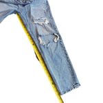 ZARA Women’s 8 High Rise Ripped Mom Jeans Blue Distressed Denim Relaxed Fit Photo 13