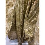 Badgley Mischka Collection Gold Beaded Sequin Formal Dress Gown Sz 2 Photo 9