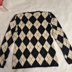 Valentino Black and Cream Diamond Cardigan Size 8 Photo 1