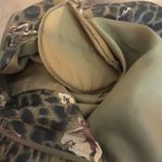 Vintage EVR Jacket Women Size Small Green Brown 100% Silk Full Zip Oversized Photo 4