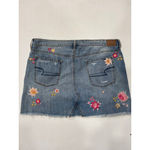 American Eagle Women's Plus 18 Floral Embroidered Distressed Denim Mini Skirt Photo 5