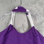 Escada Marine Groove Purple Tote Bag Rope Handle Nautical Beach Summer Resort Photo 4
