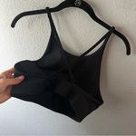 Girlfriend Collective  Topanga High Neck Cross Back Crop Tank Black Photo 3