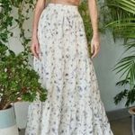 Cami NYC NWT  Nori Linen Tiered Maxi Skirt in Aegean Floral Women's Size Medium Photo 0
