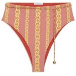 We Wore What Emily Terracotta Chains Belted High Waist Bikini Bottom Photo 1