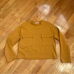 ZARA Utility Pocket Top Sweatshirt Mustard Yellow Color - Size L Photo 3