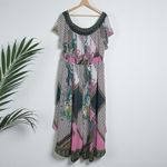 Ashley Stewart 🆕  Off-the-Shoulder Smocked Paisley Duster Photo 2