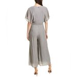 Keepsake Faithful Gray Marble Short Sleeve Wide Leg Jumpsuit Size M Preowned Size M Photo 2