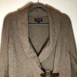 Cynthia Rowley Sweater Tan-Brown Wrap Knit w/ Buckle Sz 3X GUC Plus Shawl Collar Photo 1