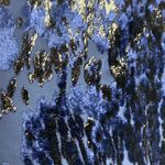 Theia blue velvet burnout midi dress size 12 Photo 4