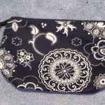 Thirty One Perfect Cents Wallet Mini Zipper Pouch Floral Paisley Black White Photo 0