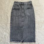 Free People We The Free Skirt Sidney Denim Midi Button Front Black Acid Wash 28 Photo 4
