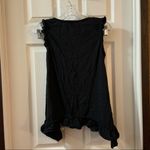 DKNY Black Scoop Neck Ruffle Accent Blouse Small Photo 6