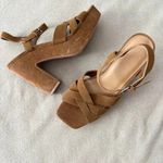 Splendid Brown Piper Suede Platform Sandals in Cinnamon Size 9.5 Photo 4
