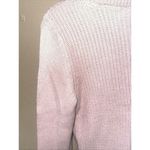 White House | Black Market  Pink Knit Funnel Neck‎ Long Sleeve Fitted Sweater Photo 4